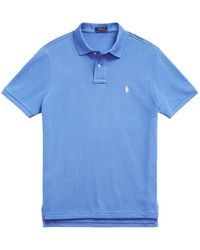Ralph Lauren - Tops ,Blauw ,The Luxe Knit Polo Shirt - Lyst