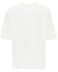 Y-3 - Oversize crew-neck t-shirt con logo label - Lyst