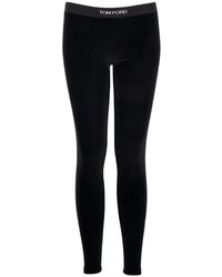 Tom Ford - Zwarte Velours Leggings - Lyst