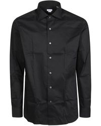 Orian - Overhemden ,Zwart ,Katoen Slim Fit Overhemd Lange Mouw - Lyst