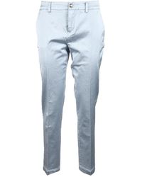Guess - Broeken ,Blauw ,Spandex Stretchy Viscose Spandex Broek - Lyst