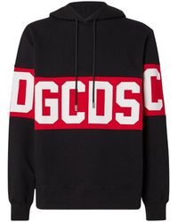 Gcds - Hoodies & Sweatvesten ,Zwart ,Katoen Sweatshirt Met Print - Lyst