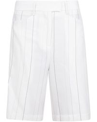Semicouture - Korte Broeken ,Wit ,Wol Paloma Shorts - Lyst