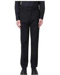 McQueen - Schwarze Hose Mit Schmalem Bein Und Gürtelschlaufen - Lyst