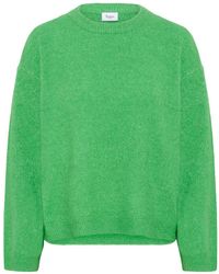Saint Tropez - Truien & Vesten ,Groen ,Wol Groene Gebreide Trui - Lyst