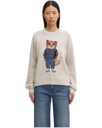 Maison Kitsuné - Pullover Mit Fuchsmotiv - Lyst