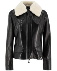 Ermanno Scervino - Jassen ,Zwart ,Zachte Leren Jas Voor Edgy Look - Lyst