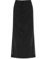 Gestuz - Rokken ,Zwart ,Linnen Gzizza Rok - Lyst