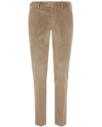 PT01 - Broeken ,Bruin ,Corduroy Stripe Broeken - Lyst