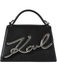 Karl Lagerfeld - Lederhandtasche k/signature 2.0 sm - Lyst