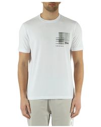 BOSS - T-shirt in cotone e lyocell stretch - Lyst