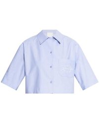 Givenchy - Camisa Corta De Algodón, Mujer, Talla - Lyst
