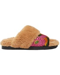 La DoubleJ - Schoenen ,Oranje ,Polyester Winter Slippers - Lyst