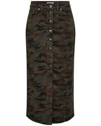 co'couture - Rokken ,Groen ,Denim Camouflage Denim Rok Met Hoge Taille - Lyst