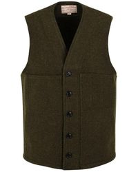 Filson - Jassen ,Groen ,Wol Mackinaw Wool Vest - Lyst