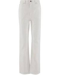 KHAITE - Hoge Taille Straight Denim Jeans - Lyst
