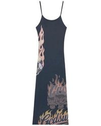 Gcds - Kleedjes ,Zwart ,Polyester Riders Long Dress - Lyst