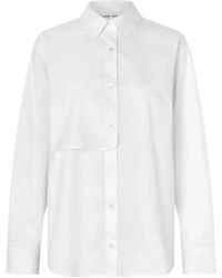 Samsøe & Samsøe - Overhemden ,Wit ,Katoen Salovani Shirt - Lyst