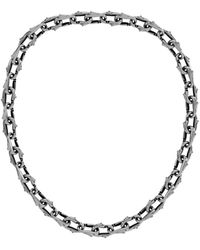 John Richmond - Collana a catena con spine argento - Lyst