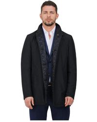 Gimo's - Jassen ,Blauw ,Nylon Omkeerbare Nylonjas Met Thermore-Voering - Lyst