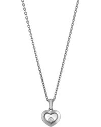 Chopard - Accessoires ,Wit ,Happy Diamonds Icons Pendant - Lyst