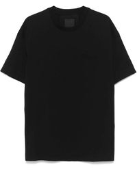 Givenchy - Tops ,Zwart ,Katoen T-Shirt Met Ronde Hals En Logo - Lyst