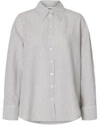 SELECTED - Overhemden ,Wit ,Linnen Cleo Oversized Linnenmix Blouse - Lyst