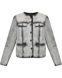 DIESEL - Jassen ,Grijs ,Katoen De-Grafy-Fsi Jacket - Lyst
