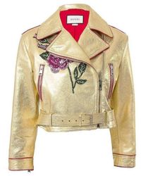 Gucci Short Biker Jacket - Geel
