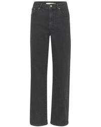 Gestuz - Jeans ,Grijs ,Wijde Pijp Antracietgrijze Jeans - Lyst
