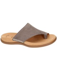Gabor - Schoenen ,Leer Nubuck Footbed Flip Flop - Lyst