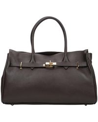ESTRO - Große dunkelbraune tasche - Lyst
