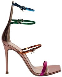 Gianvito Rossi - Metal Bloom Sandalen Made - Lyst