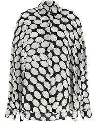 Dries Van Noten - Overhemden ,Veelkleurig ,Casia Glanzende Viscose Blouse - Lyst