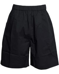 Laneus - Korte Broeken ,Zwart ,Katoen Melrose Bermuda Shorts - Lyst