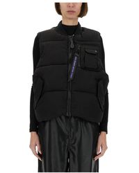 Alpha Industries - Jassen ,Zwart ,Leer Ma-1 Puffer Vest Uv - Lyst