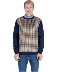 Aquascutum - Check pullover finezza 12 macro club - Lyst