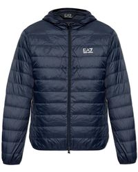 EA7 - Plumífero Con Logo Estampado - Lyst