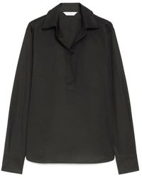 Max Mara - Zwart Katoenen Shirt Losvallend Silhouet - Lyst