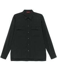 Barena - Dunkelgraues button-up hemd mit brusttaschen - Lyst