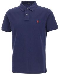 Polo Ralph Lauren - Tops ,Blauw ,Katoen Core Replen Polo - Lyst