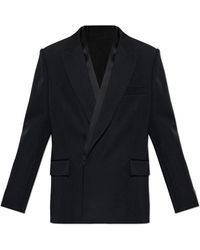 Balmain - Wollen Blazer Met Dubbele Split - Lyst