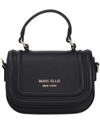 Marc Ellis - Schwarze Glänzende Handtasche Mit Austauschbaren Trägern - Lyst