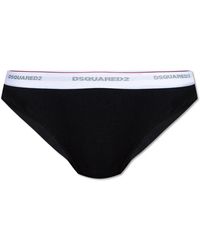 DSquared² - Ondergoed ,Zwart ,Katoen Slips Met Logo - Lyst