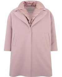 Herno - Jassen ,Roze ,Wol Resort Double & Ultralight Jas - Lyst