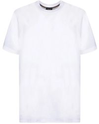 Brioni - Magliette bianca in cotone manica corta - Lyst