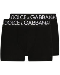 Dolce & Gabbana - Set Van 2 Gedrukte Boksershorts - Lyst