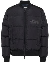 DSquared² - Jassen ,Zwart ,Zwarte Gewatteerde Ritsjas Buitenkleding - Lyst