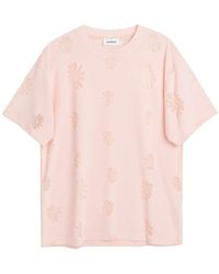 Soulland - Camiseta de terciopelo con quemaduras florales - Lyst