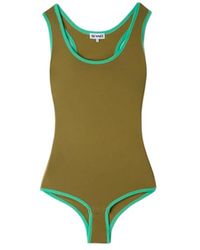 Sunnei - Body elástico de jersey verde oliva - Lyst